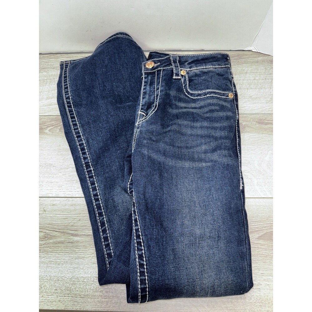NWT True Religion Becca Big T Mid Rise Bootcut Jeans Dark Rejuvenating $199